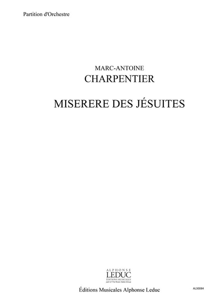 Miserere Des Jesuites Choir & Orchestra Score